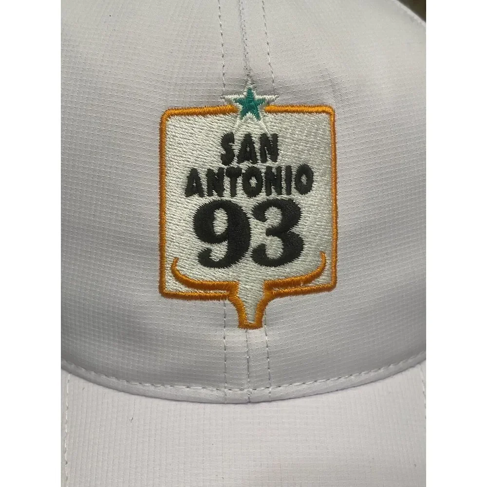 San Antonio 93 Embroidered Hat Strap Back‎ Adjustable White Running Outdoor Cap